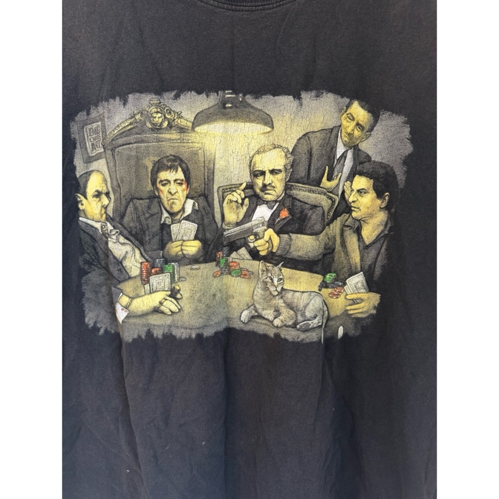 GANGSTERS PLAYING POKER TEE SHIRT SZ XL